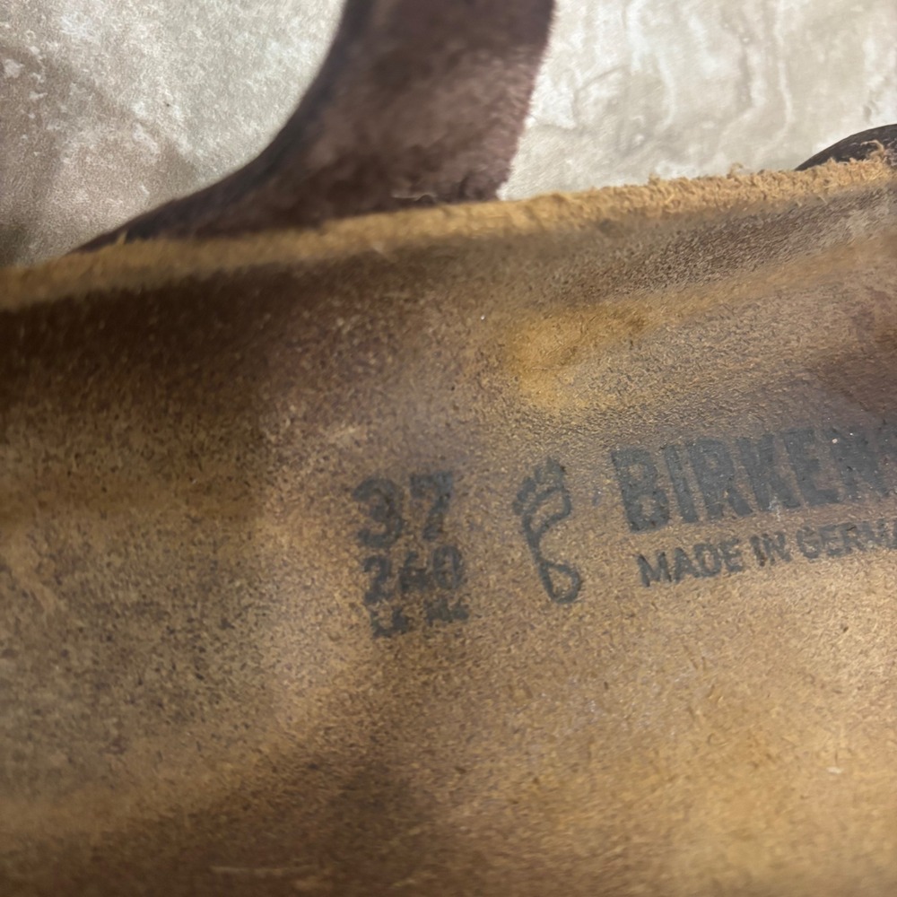 Birkenstock Yara Habana Oiled Leather Ankle Strap Sandals Brown Womens 37 L6 M4 - Picture 6 of 11